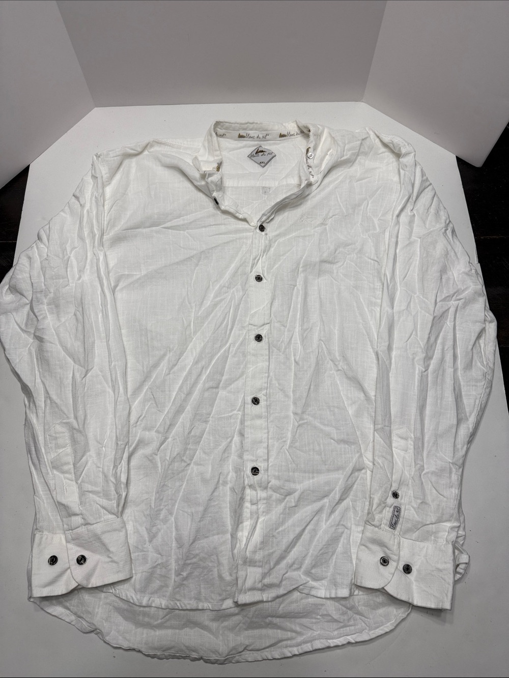 Blanc du Nil White Button-Up Shirt (4XL)